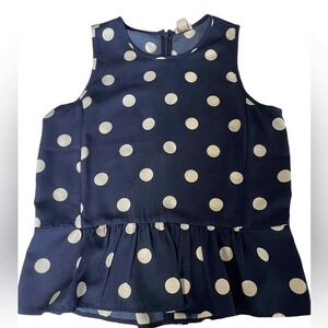 J. Crew Factory - Peplum Top - Navy/Cream - Size‎ S